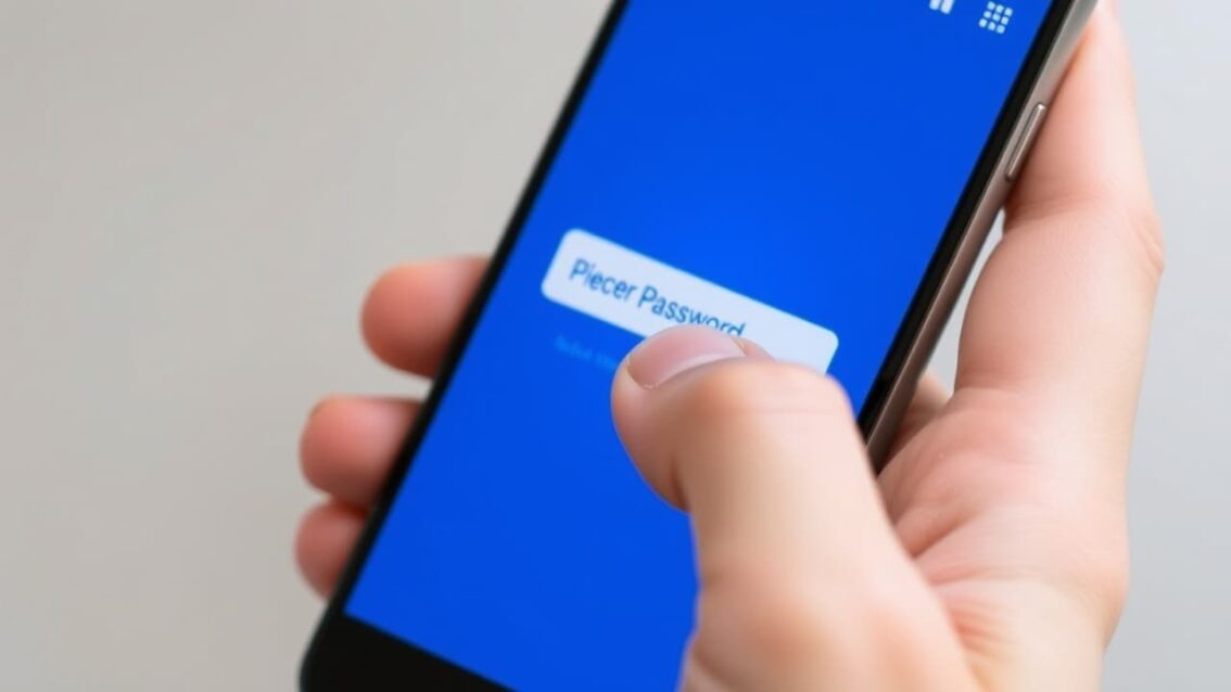 A person is using a smartphone to check their bank account.